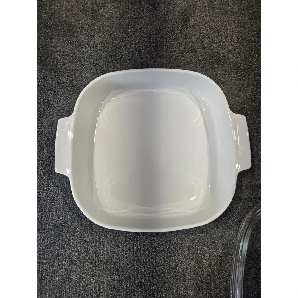 Vintage Corning Ware Le Romarin A-10-B Casserole Dish w Pyrex Lid 10x10 USA